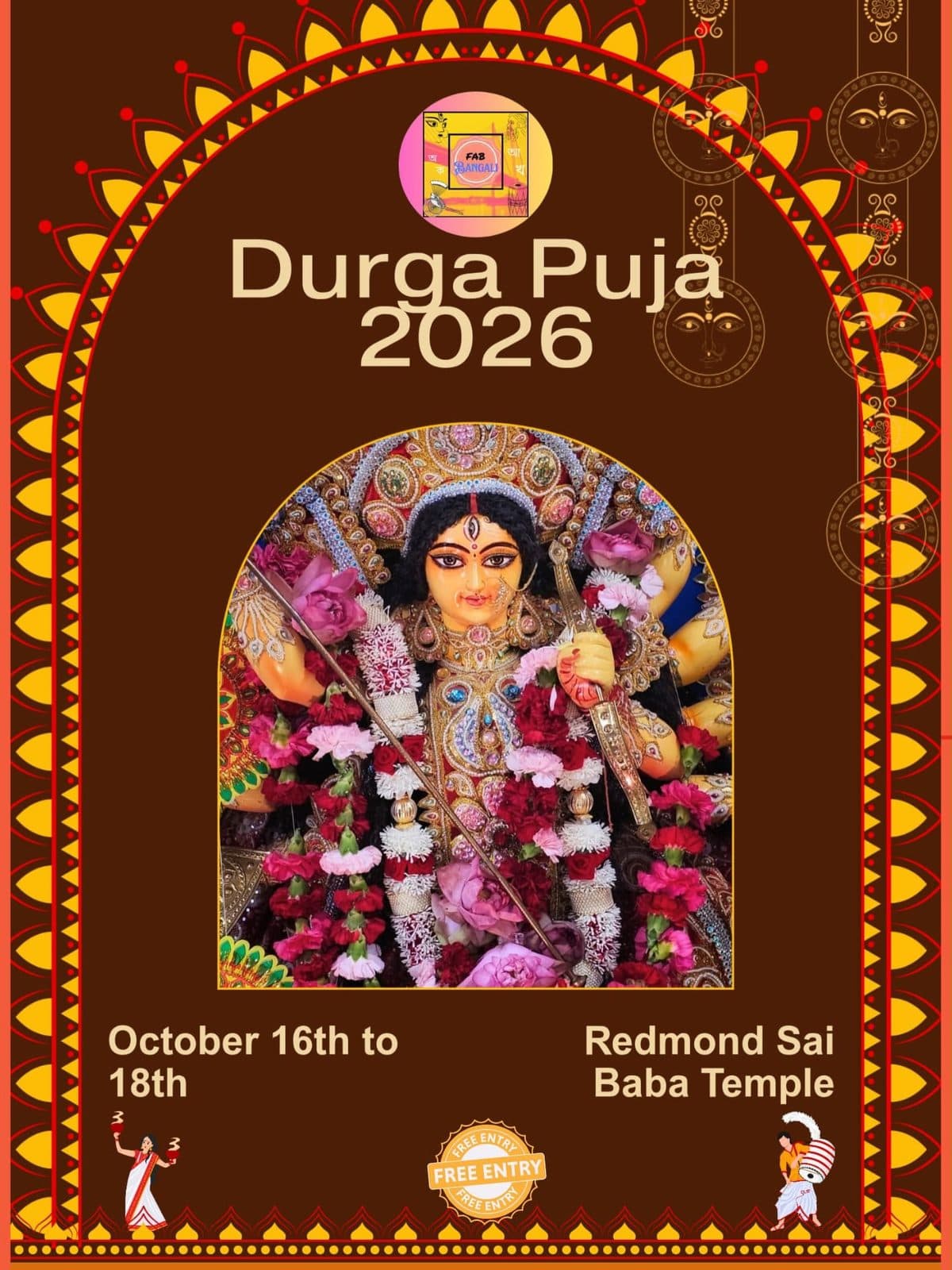 Durga Puja 2026 flyer
